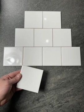 Płytki Ścienne 9,8x9,8 Białe Połysk Gamma Colours Ceramika Paradyż G1