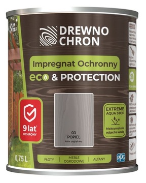 Drewnochron Impregnat do drewna Eco&Protection popiel 0,75l