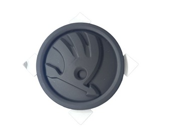 Emblemat logo do Skoda 90 mm Black Matte