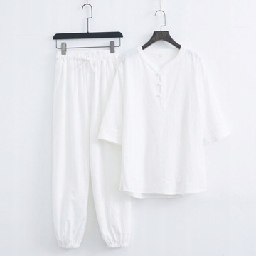 мужской костюм, летняя льняная рубашка и брюки