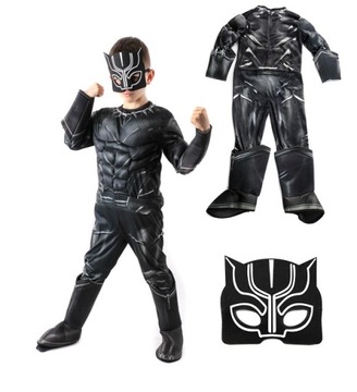STRÓJ CZARNA PANTERA + MASKA AVENGERS 9-10 lat
