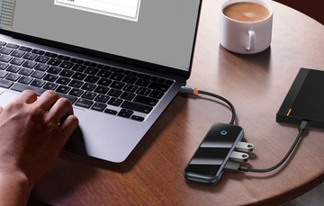 ПОРТАТИВНЫЙ АДАПТЕР-ХАБ BASEUS USB-C 4IN1 4X USB-A 3.0 500 МБ/С OTG PLUG&PLAY