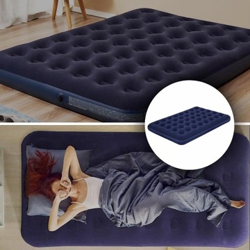 ДВОЙНОЙ НАДУВНОЙ МАТРАС ДЛЯ СПАНИЯ И КУПАНИЯ, ВЕЛЮР, ЭЛЕКТРОНАСОС