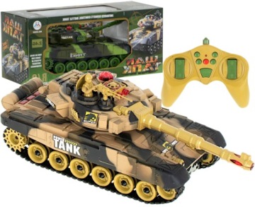 Tank na dálkové ovládání Rc 2.4 GHz Zvuky Led Otočná věž