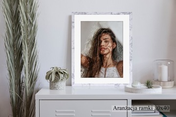 Рамка 13х18 паспарту 10х15 мрамор Италия