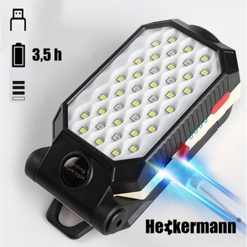 COB LED МАСТЕРСКАЯ ЛАМПА КРЮК МАГНИТ USB