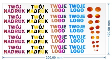 Наклейка ДРУКЛЕЙКА с ЛОГОТИПОМ, профессиональная ПЕЧАТЬ 100х200мм