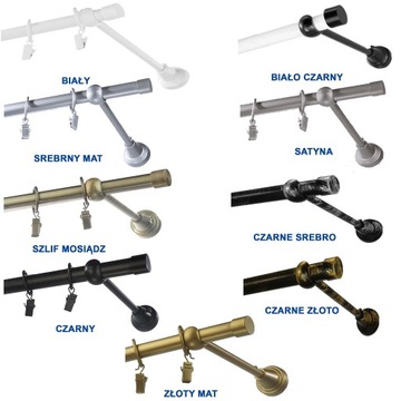 Карниз металлический, диаметр 16, одинарный, 120 см.