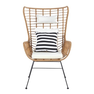 Fotel JARDIN pleciony naturalny BOHO