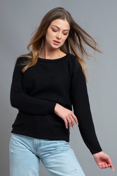 HONEY sweter sweterek bluzka POLSKI okrągły dekolt S/M