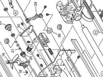 Dźwignia trybu OKI 3410 395 42544801 Release lever