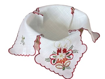 Serwetka świąteczna do koszyka na pieczywo 45x45 cm Święta Stroik