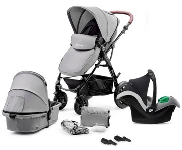 KINDERKRAFT WÓZEK DZIECIĘCY WIELOFUNKCYJNY 3W1 MOOV + MINK PRO I-SIZE