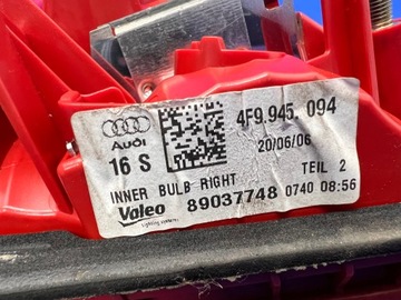 AUDI A6 C6 KOMBI SVĚTLO PRAVÝ ZADNÍ W KRYT 4F9945094 42