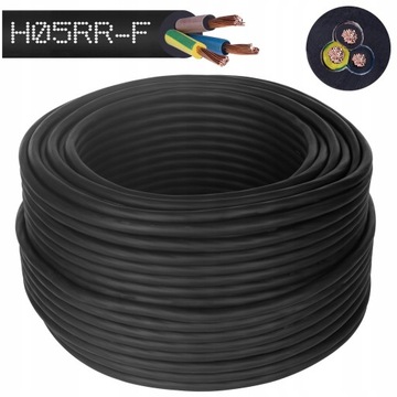 Przewód kabel w gumie guma OW H05RR-F 3x1 mm2 100m