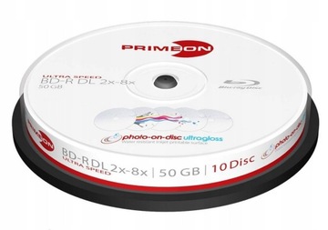 PRIMEON BD-R 50GB PRINTABLE GLOSSY WODOODPORNE c10