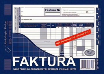 DRUKI DO FAKTUR W CENACH NETTO WIELODRUK 80 KARTEK