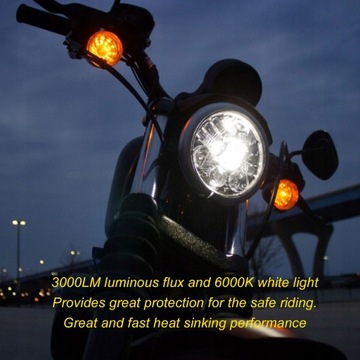7-дюймовая светодиодная мотоциклетная фара Angel Eye High
