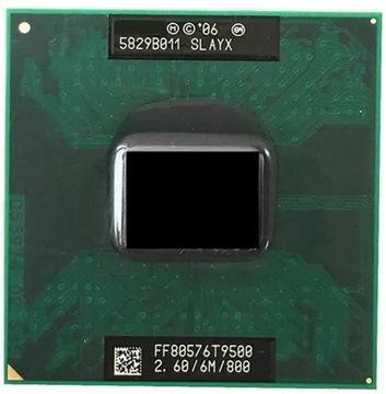 Procesor Core T9500 2-rdzeniowy dwurdzeniowy SLAQH SLAYX Socket P 35 W 2,6 GHz 6 MB