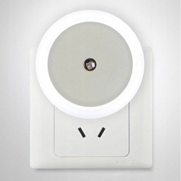 LAMPKA LED 1W NOCNA DLA DZIECI DO ZASYPIANIA DO KONTAKTU CZUJNIK ZMIERZCHU