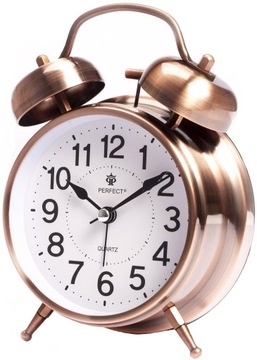 Duży BUDZIK PERFECT zegar tradycyjny CZYTELNY wskazówowy retro GŁOŚNY GONG
