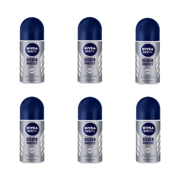 NIVEA MEN SILVER PROTECT Мужской шариковый антиперспирант для мужчин 50 мл x6