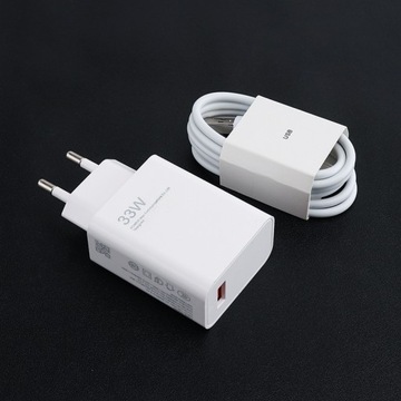 SZYBKA ŁADOWARKA DO XIAOMI REDMI NOTE 33W 3A + KABEL USB TYP C 6A