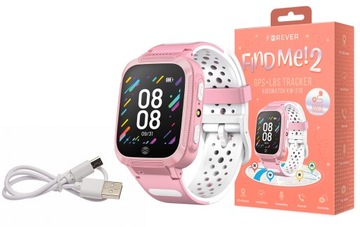 Smartwatch ZEGAREK dla dzieci forever GPS Kids Find Me 2 KW-210 różowy