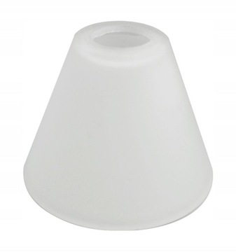 Klosz szklany STOŻEK kopułka 8cm BIAŁY matowy do lamp żyrandola kinkiet E14
