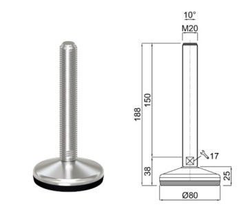 ШАХТА ДЛЯ НЕ НОВЫХ МАШИН FI 80 M20x150