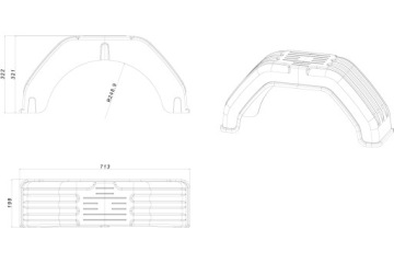 Крыло 13-14 дюймов для прицепа-прицепа