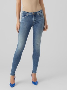 Vero moda MID RISE SLIM DESTROY Jeansy Slim Fit M / 34 spodnie damskie