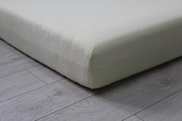 Prześcieradło Frotte 120x200 ekskluzywne kremowe