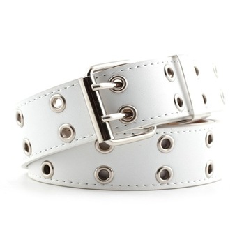Women Men Black Belt Punk Bullet Stud Rivet Faux