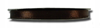 WSTĄŻKA, TASIEMKA SATYNOWA 6mm x 25m - brązowa