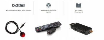 Декодер Wiwa Terrestrial TV DVB-T2 HEVEC MINI