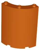 Lego Nowe ściana cylinder Dark Orange 4x4x6 30562