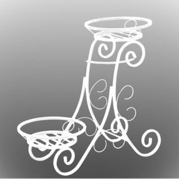 МЕТАЛЛИЧЕСКАЯ ПОДСТАВКА ДЛЯ ЦВЕТОВ ДЛЯ ДВУХ РАСТЕНИЙ - МЕДНАЯ ПАТИНА