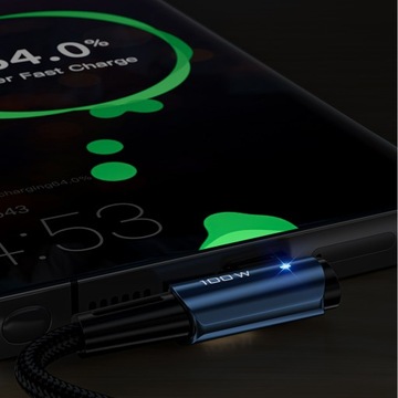 КАБЕЛЬ FAST ANGLE USB-C PD 100W 5A ДЛЯ HUAWEI XIAOMI SAMSUNG 1M