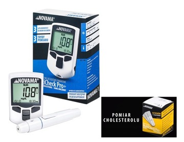 Urządzenie 3w1 NOVAMA MultiCheck PRO+ paski do badania cholesterolu 10 szt.