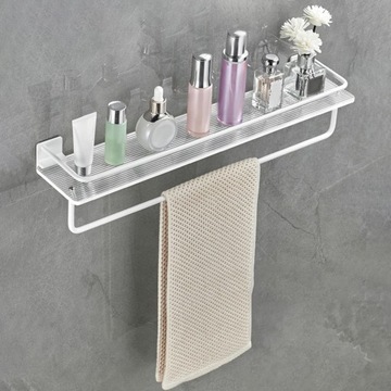 Плавающая полка для ванной комнаты Настенные подвесные полки для спальни белые 60 см