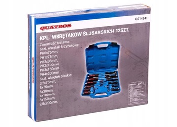 Komplet wkrętaków do pobijania 12 szt Quatros QS14243