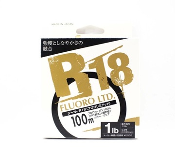 100M FLUOROCARBON TROT SEAGUAR R18 FLUORO LTD 0.128 mm 2,5LB MADE IN JAPAN