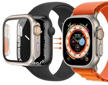 КОРПУС ДЛЯ APPLE WATCH 4/5/6/7/8/9 SE 44 мм/ 45 мм РАЗНЫХ ЦВЕТОВ ЗАКАЛЕННОЕ СТЕКЛО