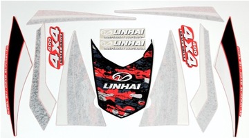 NAKLEJKA NAKLEJKI OKLEINA GRAFIKA Quad ATV Linhai Hytrack 400/410S/420 OEM!