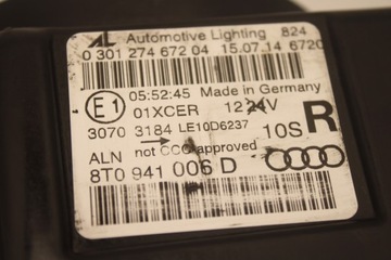 AUDI A5 8T FACELIFT 12R- SVĚTLO PRAVÁ PŘEDNÍ PRAVÝ BIXENON 8T0941006D