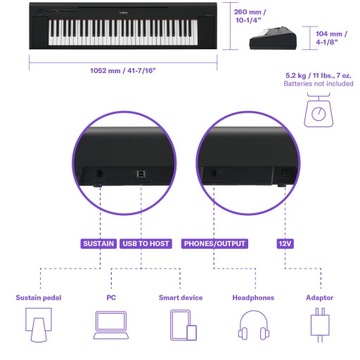 ЦИФРОВОЕ ПИАНО YAMAHA NP-15 B СЦЕНИЧЕСКОЕ ПИАНО