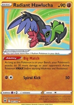 Pokemon TCG Fighting - Radiant Hawlucha (ASR 081)