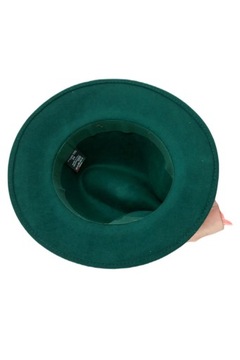 HOLOGRAMME PARIS kapelusz męski jazzowy KPH8 zielony, ręcznie robiony 59