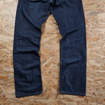 Spodnie Jeansowe LEVIS 514 Granatowe Męskie Proste Denim Dżins 31x32